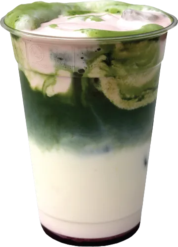 Strawberry Cheesecake Matcha Latte