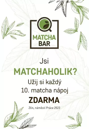 Věrnostní program Matcha Baru Zlín – každý 10. matcha nápoj zdarma